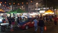 Crowded Bukit Bintang Alor Busy Street Food Night Market