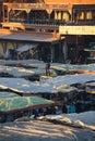 The famous night market in Marrakech, Morocco