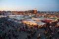 The famous night market in Marrakech, Morocco