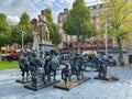 Famous Night Watch on Rembrandt Square, Amsterdam, Netherlands