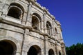 Famous nimes arena in the south of france Royalty Free Stock Photo