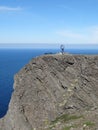 The famous north cape in norway on a beautiful day Royalty Free Stock Photo
