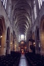 Famous Notre Dame cathedral interior view