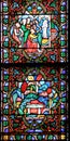 Famous Notre Dame cathedral stained glass