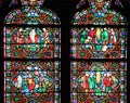 Famous Notre Dame cathedral stained glass