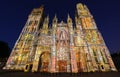 Famous Notre-Dame de Rouen cathedral at sunny day, Rouen, France