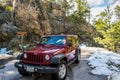 The famous off-road Jeep vehicle in Black Hills National Forest, South Dakota Royalty Free Stock Photo