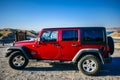 The famous off-road Jeep vehicle in Elephant Butte, New Mexico