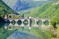 Famous old bridge on drina river Royalty Free Stock Photo