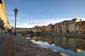 The famous old bridge over Arno river in Florence, Italy Royalty Free Stock Photo