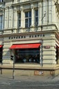 Famous old Czech coffee house Cafe Slavia, Prague Royalty Free Stock Photo