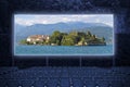 The famous old Isola Bella in the Lake Maggiore with the Borromeo Palace, one of the most famous small italian island Italy - Royalty Free Stock Photo