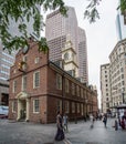 Famous old state house at the Boston freedom trail, Boston