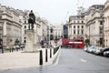 Famous old style red double decker bus in London-2 Royalty Free Stock Photo