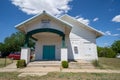 Famous One Way Church warehouse, along Route 66 Royalty Free Stock Photo