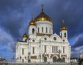 Famous orthodox Cathedral Of Christ the Savior in Moscow, Russia Royalty Free Stock Photo