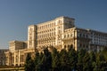 Famous Palace of the Parliament Palatul Parlamentului in Bucharest, capital of Romania Royalty Free Stock Photo