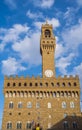 Famous Palazzo Vecchio in Florence - the Vecchio Palace in the historic city center - FLORENCE / ITALY - SEPTEMBER 12 Royalty Free Stock Photo