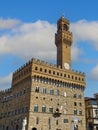 Famous Palazzo vecchio old palace in Florence in Square of the Signoria Italy Royalty Free Stock Photo
