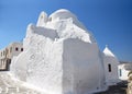 The famous Panagia Paraportiani church in Mykonos. Royalty Free Stock Photo