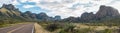 Famous panoramic view of the Chisos mountains in Big Bend NP Royalty Free Stock Photo