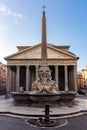 Famous Pantheon building in Rome, Italy