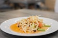 Famous papaya salad thai style. Royalty Free Stock Photo