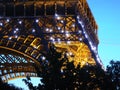 Illuminated Eiffel Tower Arch Royalty Free Stock Photo