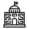 Famous parliament icon, outline style