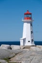 Famous Peggy's Cove Lighthouse Royalty Free Stock Photo