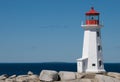 Famous Peggy's Cove Lighthouse Royalty Free Stock Photo