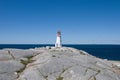Famous Peggy's Cove Lighthouse Royalty Free Stock Photo