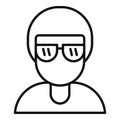 Famous person icon, outline style