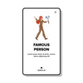 Famous Person Record Life Video On Camera Vector