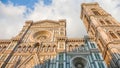 Famous Piazza del Duomo at sunset in Florence, Tuscany, Italy Royalty Free Stock Photo