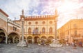 Famous Piazza del Popolo with town hall, Ravenna, Emilia-Romagna, Italy
