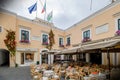 The famous Piazzeta in the center of Capri, Italy