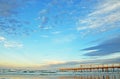 Famous pier fishing jetty The Spit, ocean surf, beach Gold Coast, Australia Royalty Free Stock Photo