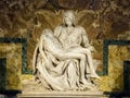 The famous Pieta or Lamentation of Christ is the sculpture of Michelangelo Buonarroti in St. Peter`s Cathedral in the Vatican.