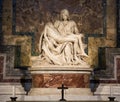 The famous Pieta or Lamentation of Christ is the sculpture of Michelangelo Buonarroti in St. Peter`s Cathedral in the Vatican.