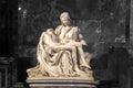 Famous pieta from Michelangelo Inside the St Peter`s basilica in the city of Vatican, Rome, Italy