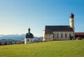 Famous pilgrimage church Wilparting, landscape Irschenberg Royalty Free Stock Photo
