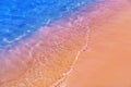 Famous pink sand beach Elafonisi, Crete, Greece Royalty Free Stock Photo