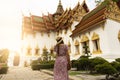 Thai temple historial inside Ancient city in Thailand.