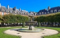 The famous place des Vosges, Paris, France