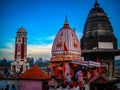Famous place in Haridwar India, Hindu temple in Haridwar India, Temple near ganga river