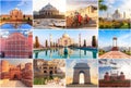 Famous places of India in the collage of photos