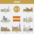 Famous Places Spain cities. Set 3