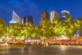 Famous Plein square The Hague at night Royalty Free Stock Photo