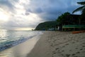 Famous polynesian Lalomanu beach in Upolu island of Samoa at South Pacific Ocean